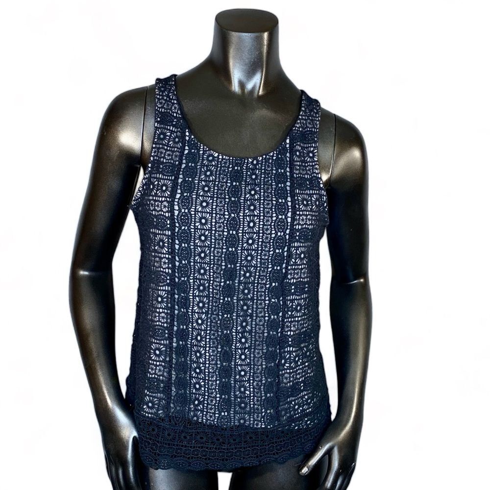 American Eagle Crocheted Tank Top Fully Lined Women's Size Small Petite